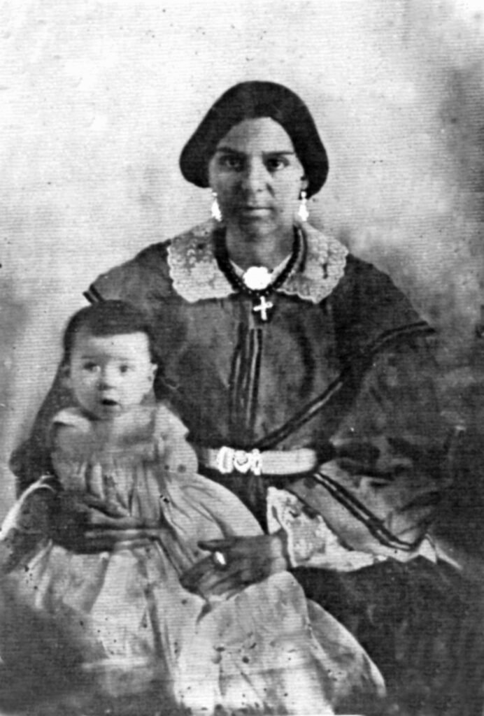 Amy P. (Richardson) Caffey and daughter Fannie Ellen, 1859.