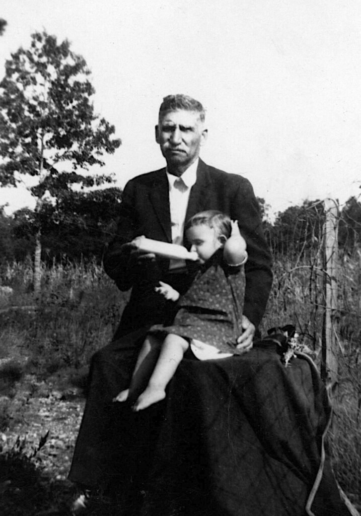 John Calvin Richardson with granddaughter Clemmie Elizabeth Richardson, daughter of Read Richardson