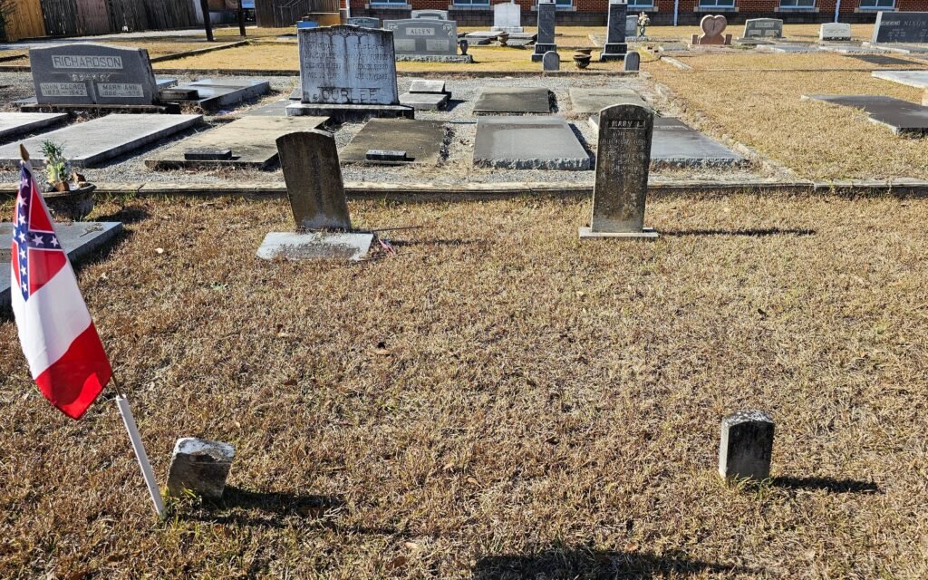 Graves of Micajah B. and Mary L. (James) Richardson, Cain's Chapel Cemetery, Holtville