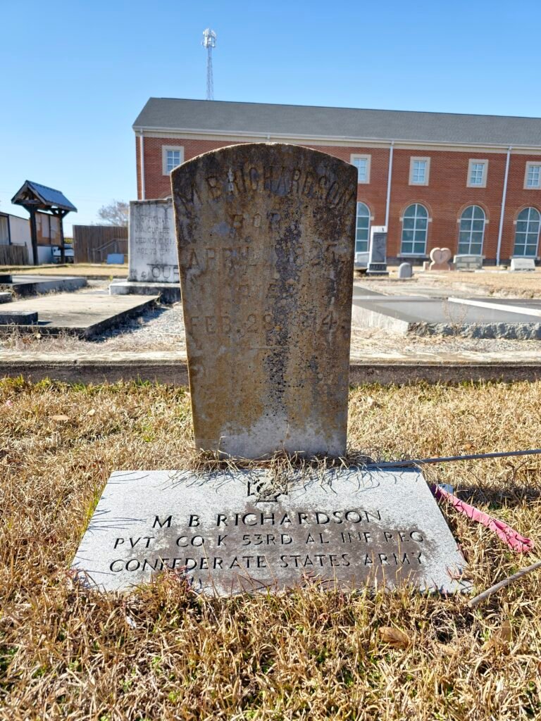 Grave of Micajah B. Richardson, Cain's Chapel Cemetery, Holtville
